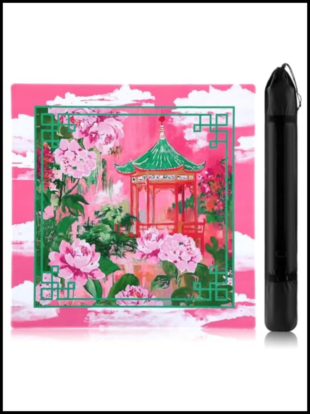 Mahjong Mat With Carrying Bag - Non Slip Rubber Game Mat For Tabletop Games